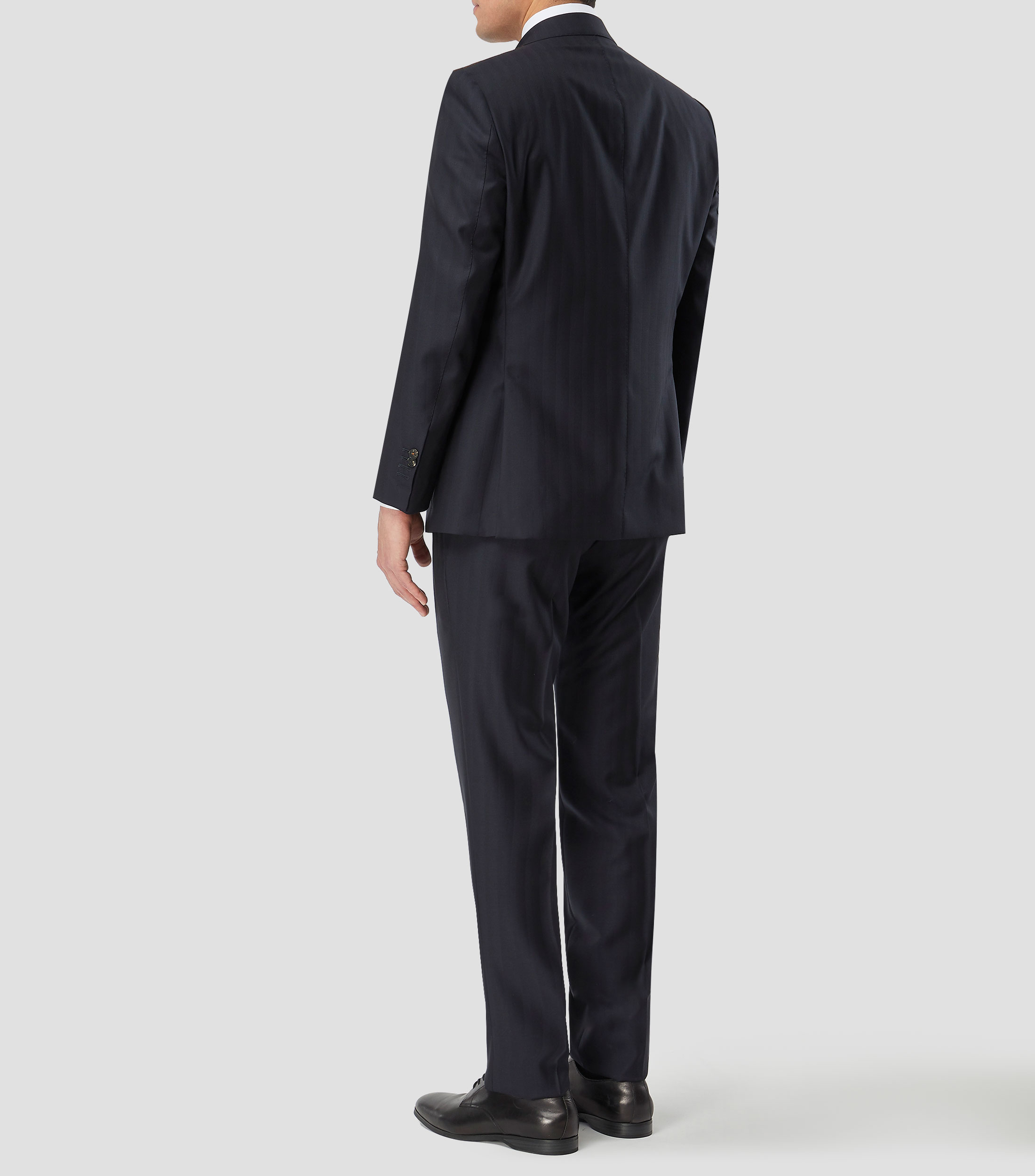 Traje de lana corte regular liso Hombre